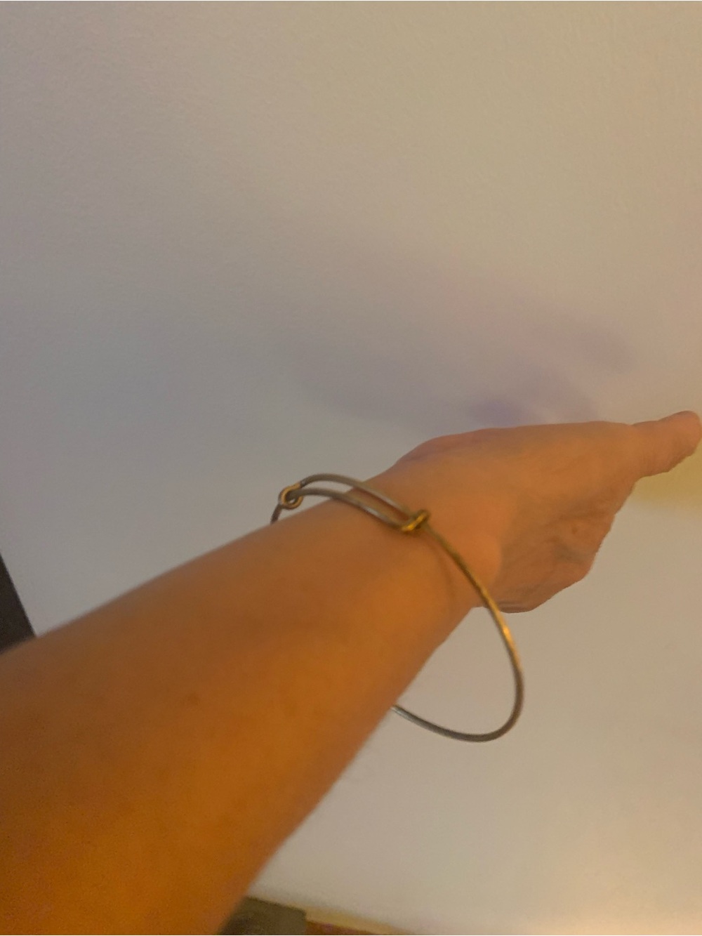 Adjustable Double-Loop Gold Bangle Bracelet